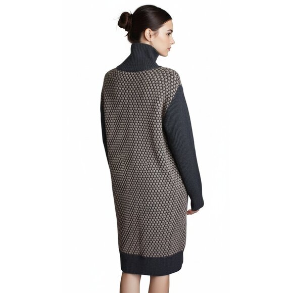 Antik Batik Collection Women’s Coat Wool Long Jacket Honeycomb Knits Size L - Picture 3 of 7